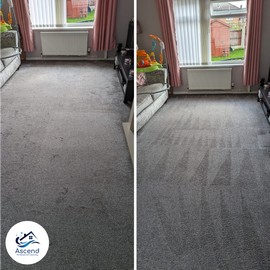Ascend Professional Cleaners Carpet before and after